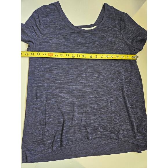 Sunday Blue Marbled Tunic Large Scoop Neck - Picture 4 of 8